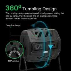 Tumbling Composter Dual Rotating Batch Compost Bin 43 Gallon Orange 9 Tumbling Composter Dual Rotating Batch Compost Bin 43 Gallon Orange -Smart Planting Store fdd5aa40284e8165c5aceb1c27759f9d