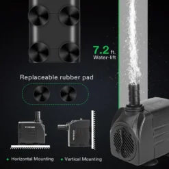 480GPH Submersible Pump, Ultra Quiet Water Pump -Smart Planting Store fedc46a37270bde75d1153d57b16804c